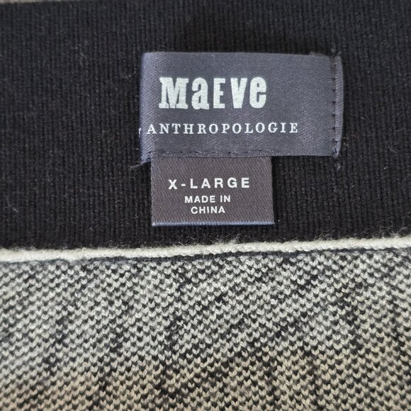 Maeve by Anthropologie White & Black Abstract Woven Print Skirt Size XL NWT - Picture 5 of 9